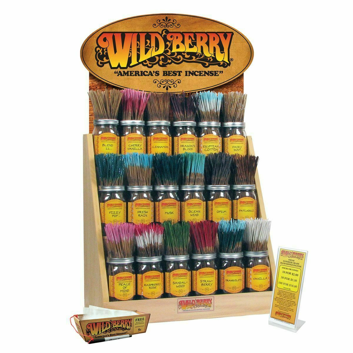 WILD BERRY STICK STARTER KIT COUNTER DISPLAY 3600 STICKS
