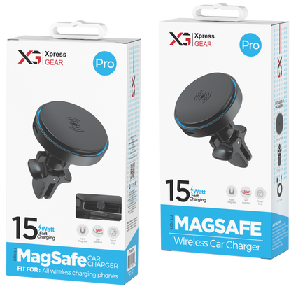 844: XG PRO Magsafe Wireless 15W Car Holder