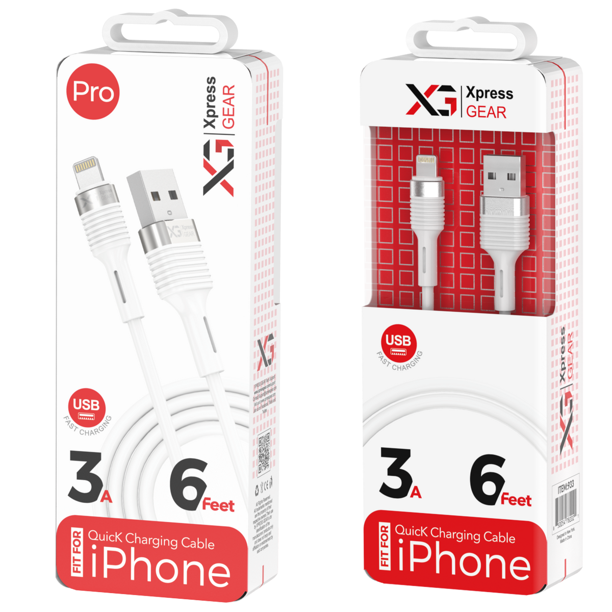 933: XG PRO 6ft USB  iPhone Cable