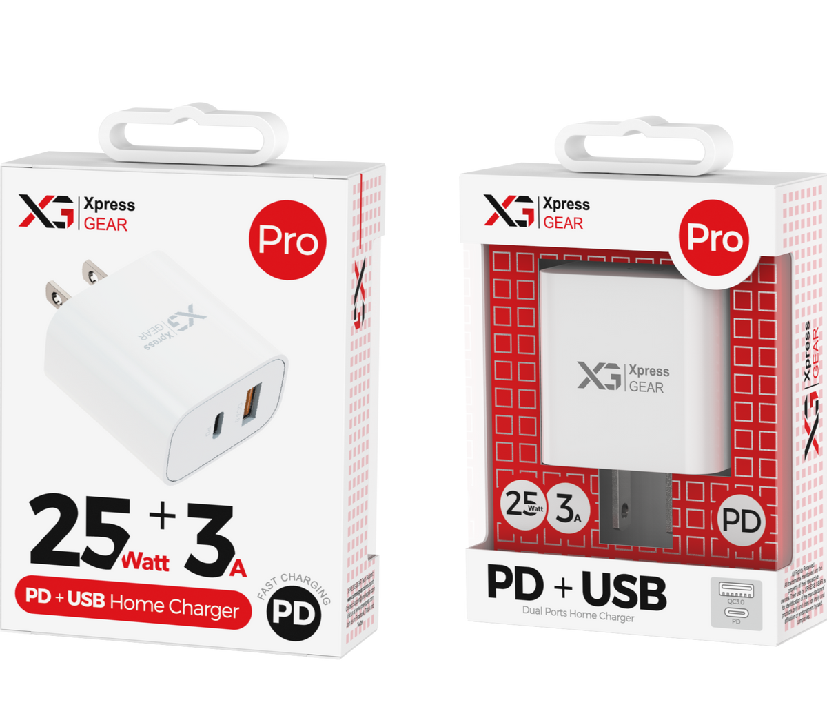 936: XG PRO 25W PD + 3A USB Home Charger