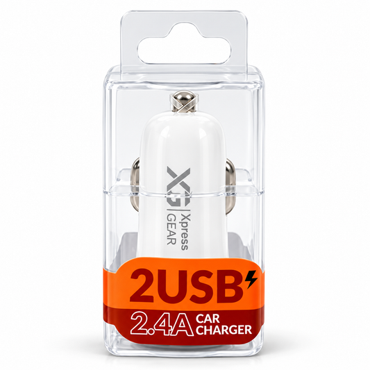 447: XG DUAL USB CAR Charger — illustrative 3D-style product rendering
