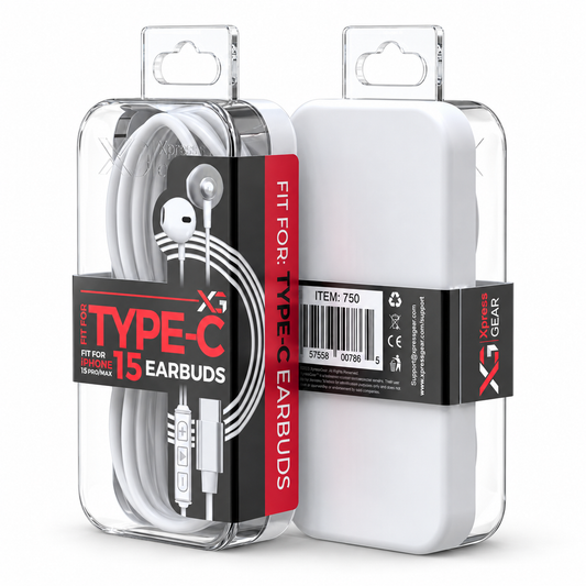 750: XG Mini Type-C Earphones — illustrative 3D-style product rendering