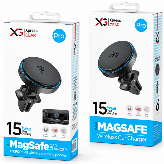 844: XG PRO Magsafe Wireless 15W Car Holder — illustrative 3D-style product rendering