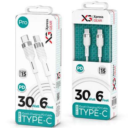 932: XG PRO 6ft 30W Type-C to Type-C Cable — illustrative 3D-style product rendering