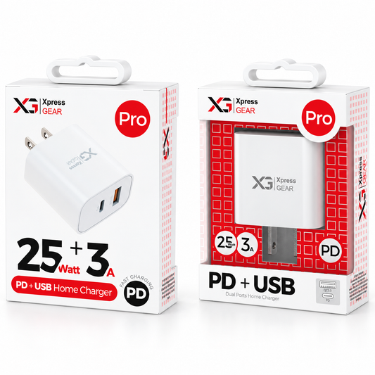 936: XG PRO 25W PD + 3A USB Home Charger — illustrative 3D-style product rendering