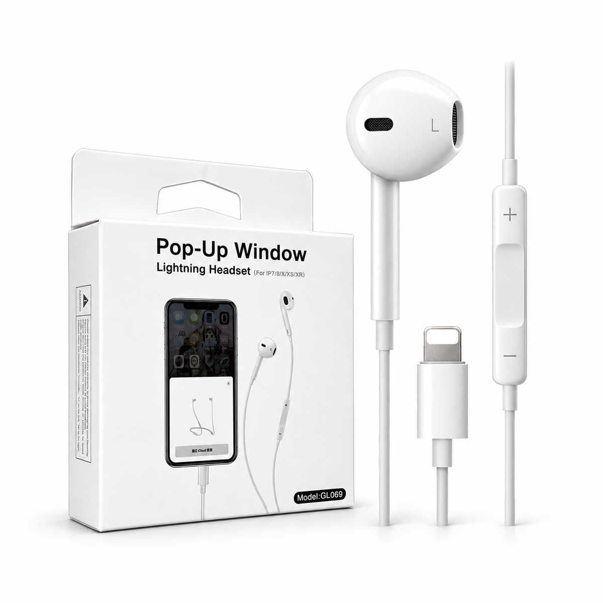 CA09: IPhone Earphone — illustrative 3D-style product rendering