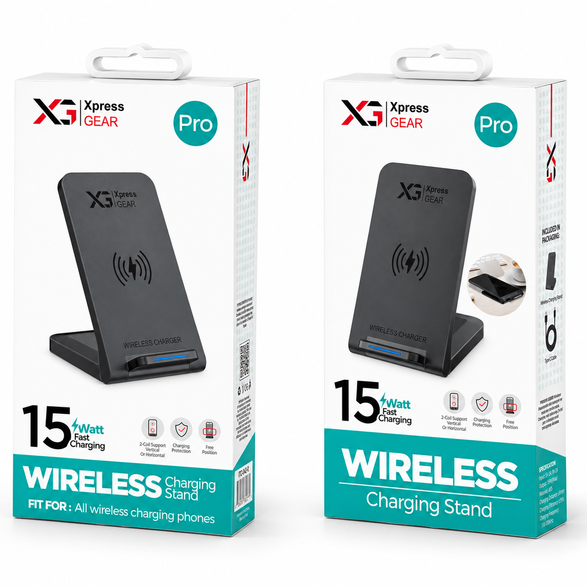 842: XG PRO Wireless 15W Charging Stand — illustrative 3D-style product rendering
