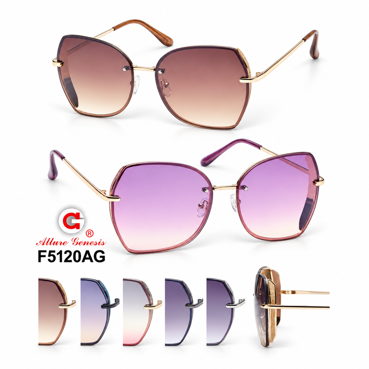 F5120AG: Sunglasses 12cts/box — illustrative 3D-style product rendering