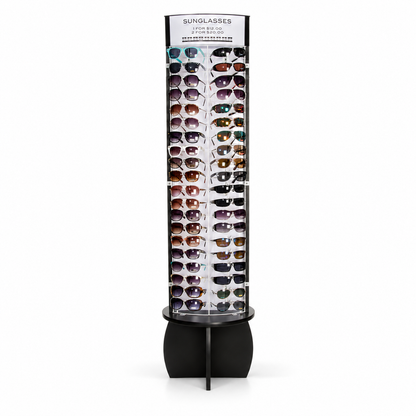 LED Sunglasses Floor Display 144 cts — illustrative 3D-style product rendering