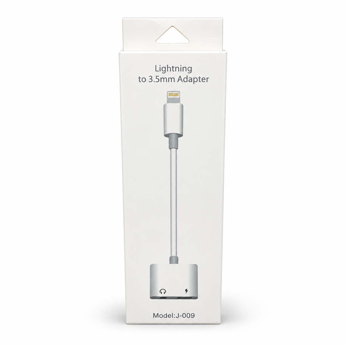 CA02: 2 in 1 Lightening to aux — illustrative 3D-style product rendering