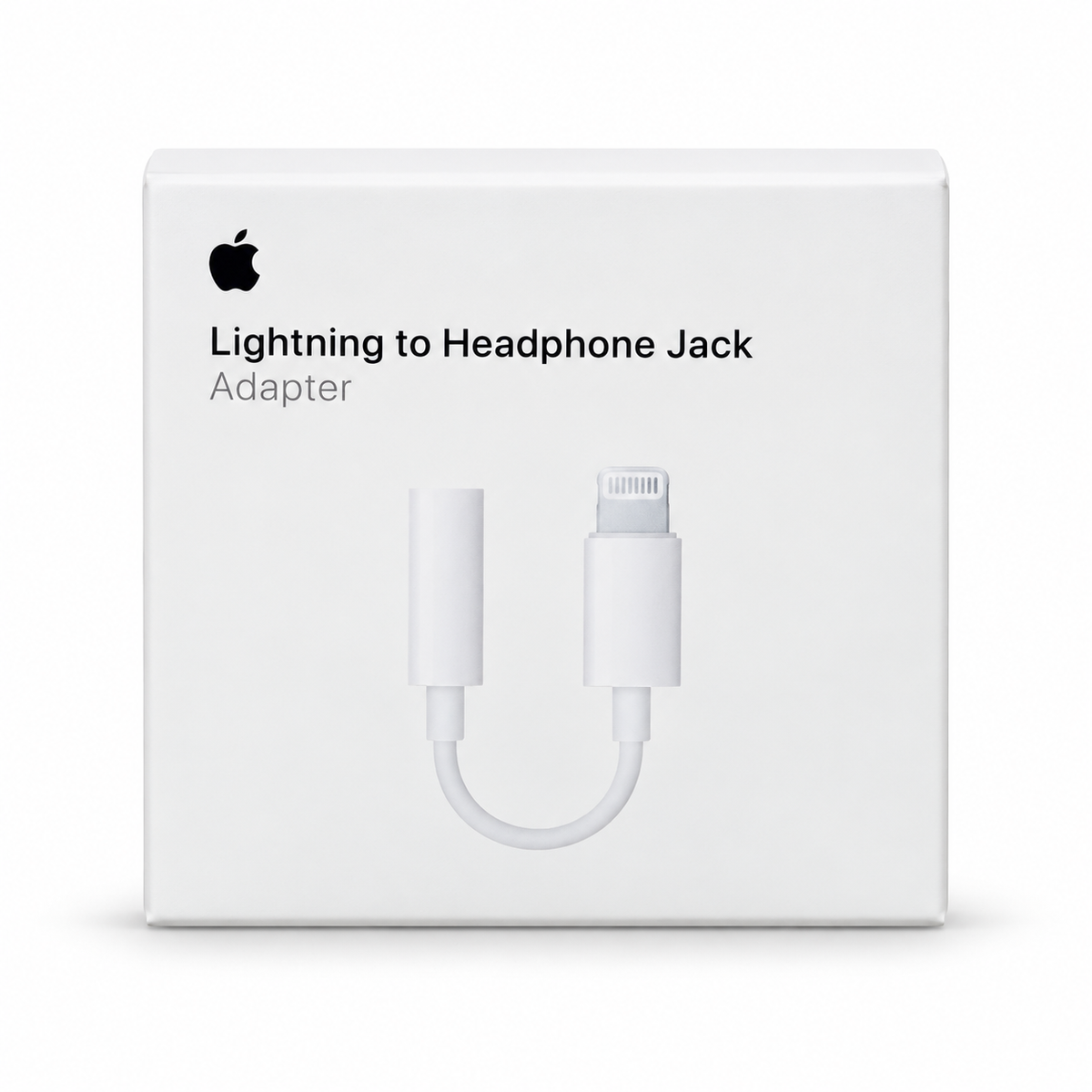 CA01: Lightning to Aux Jack — illustrative 3D-style product rendering