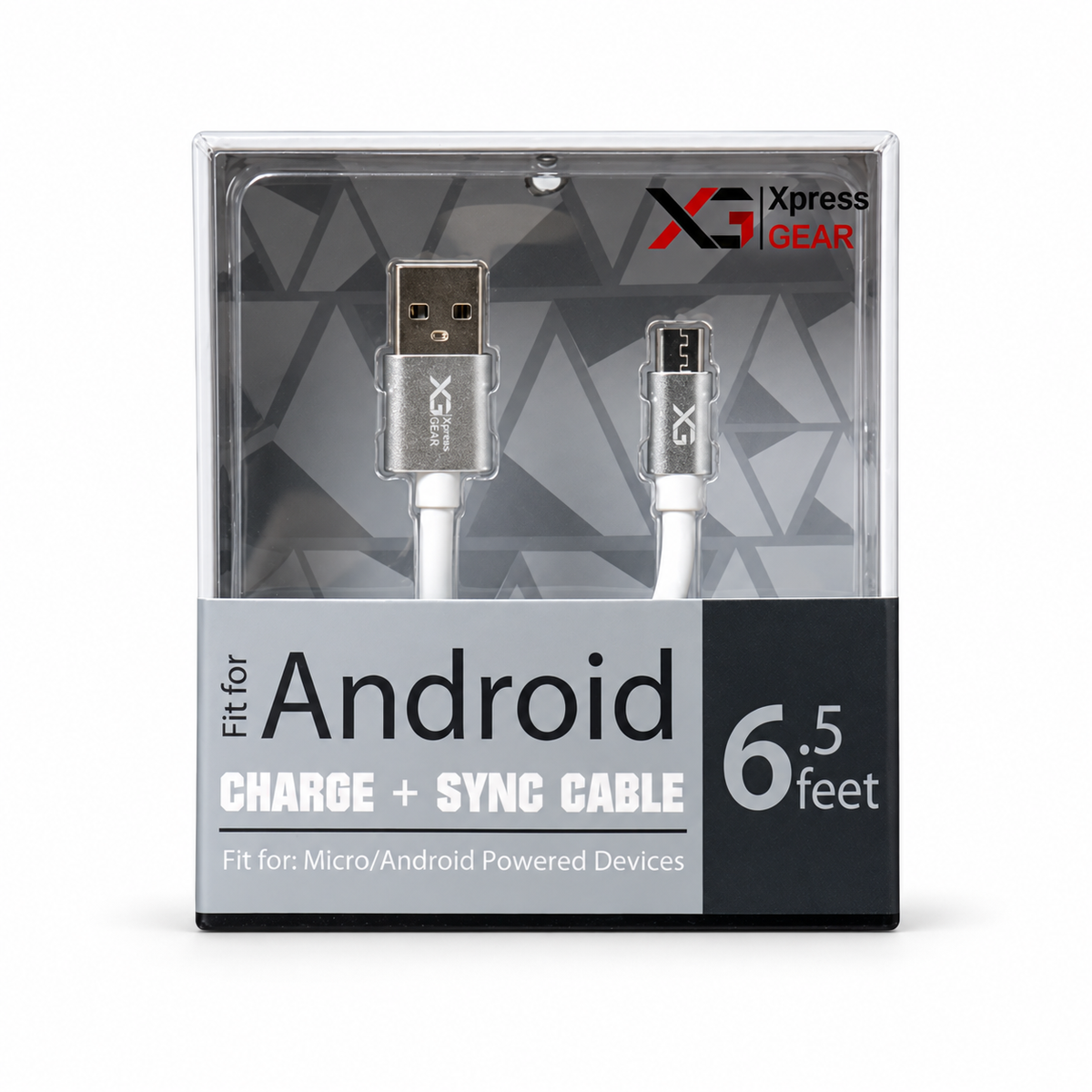 D217: XG D-Series Micro 6.5 ft Cable — illustrative 3D-style product rendering