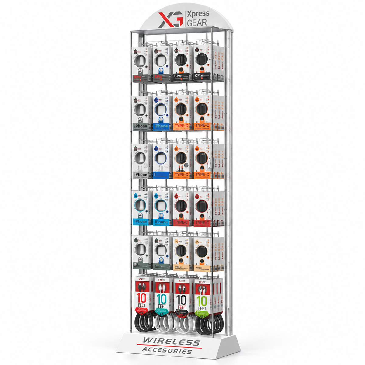 XG display — illustrative 3D product rendering