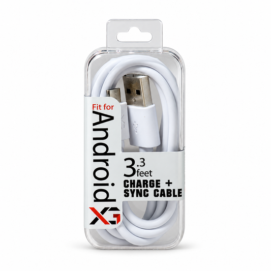 P423: XG P-Series Micro White Cable — illustrative 3D-style product rendering