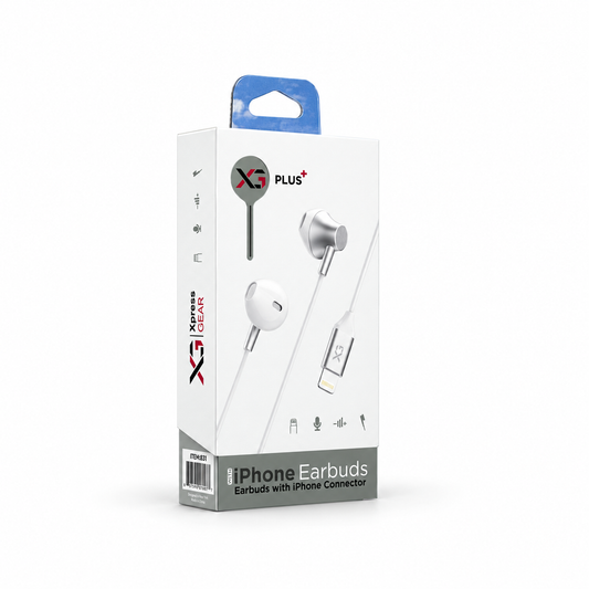 831: XG PD iPhone Earphone — illustrative 3D-style product rendering