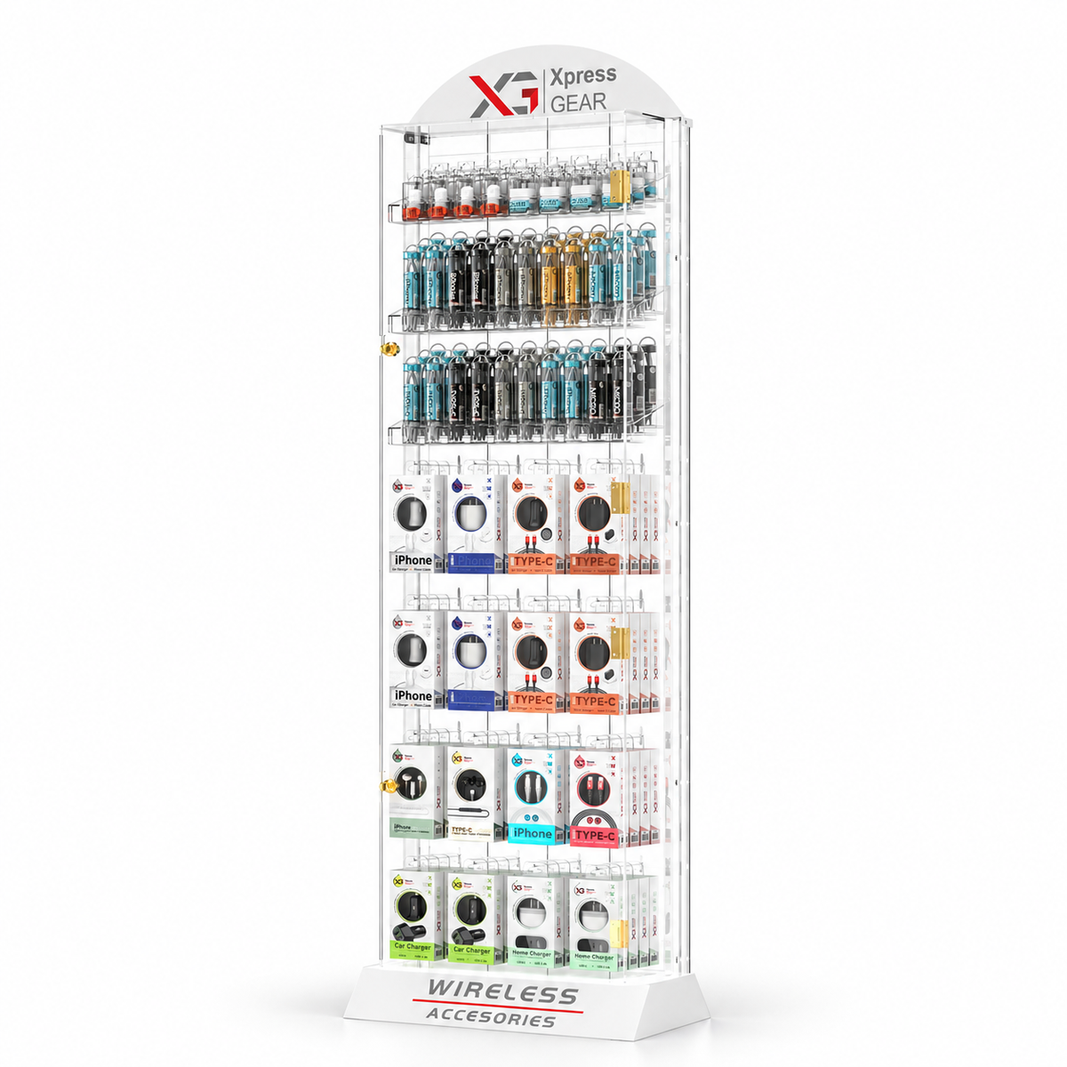 XG PD/Tube Series Floor Display 139CT — illustrative 3D-style product rendering
