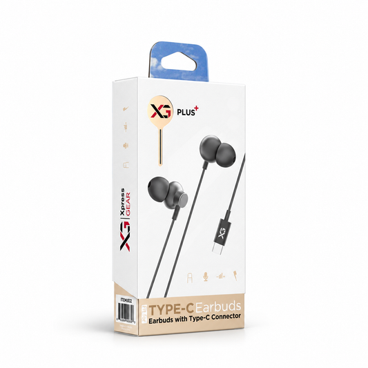 832: XG PD Type C Earphone — illustrative 3D-style product rendering