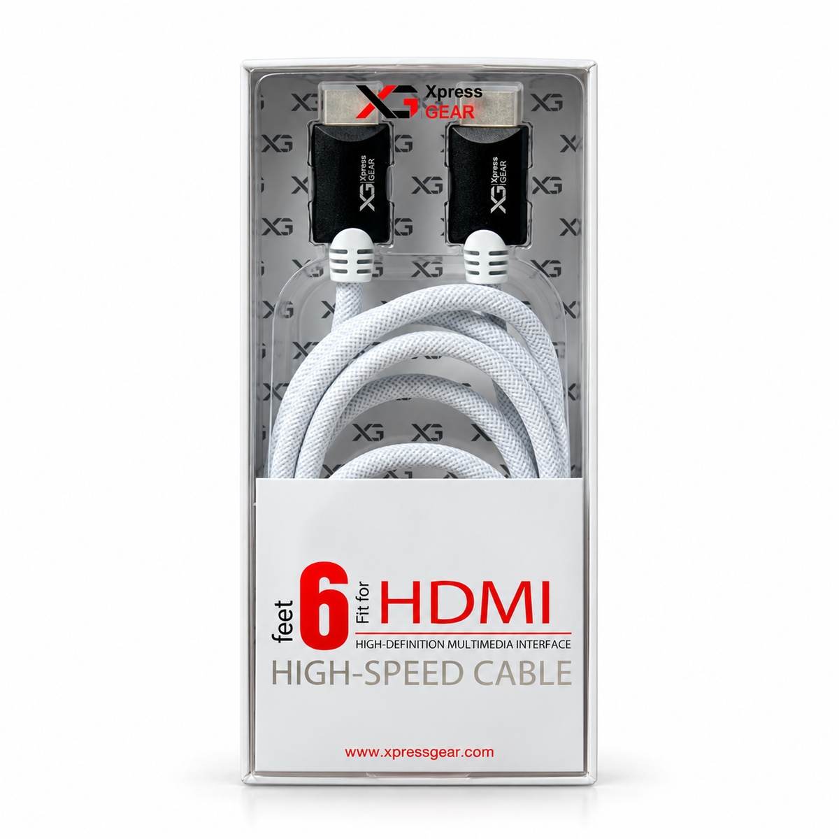 XG-Series 6 ft HDMI High Speed Cable IN:180 — illustrative 3D-style product rendering