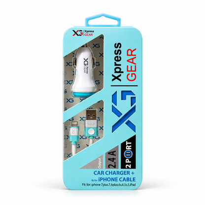XG102: XG-Series IPhone Car Charger — illustrative 3D-style product rendering