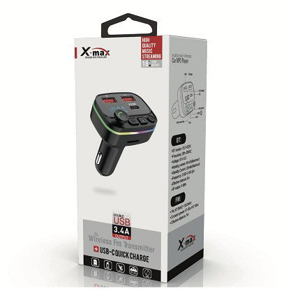 FM CAR TRANSMITTER WITH TYPE C CHARGING PORT