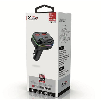 FM CAR TRANSMITTER WITH TYPE C CHARGING PORT
