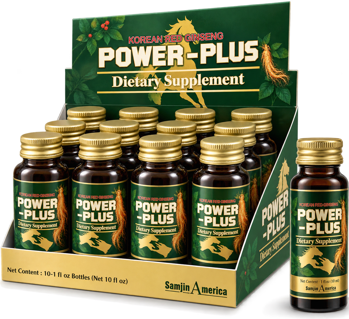 Power Plus Ginseng Shots, 10 count