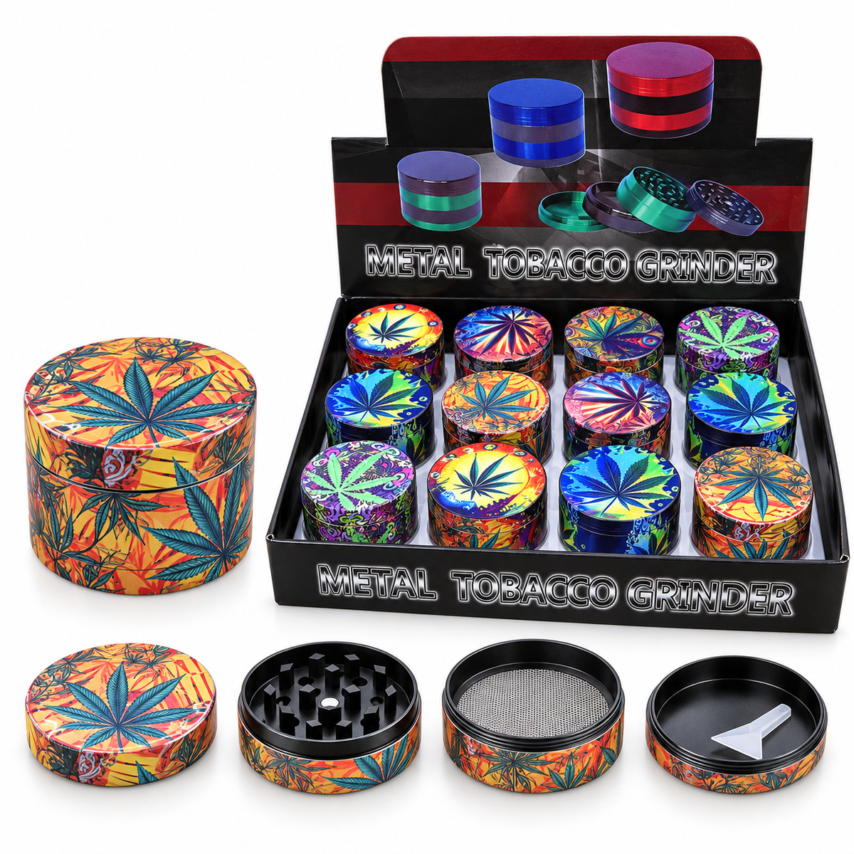 RD267: PSYCHEDELIC SWIRL GRINDER 12CTS