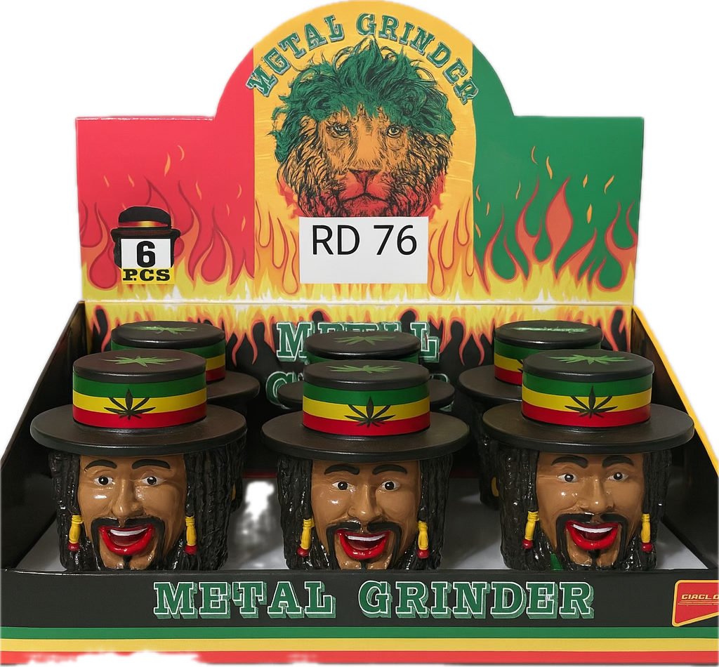 RD76: JAMICAN HEAD GRINDER 6PC/BOX
