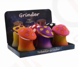 RD89: LUXURY BENDING MUSHROOM  GRINDER ALUMINUM ALLOY 6CTS/DISP