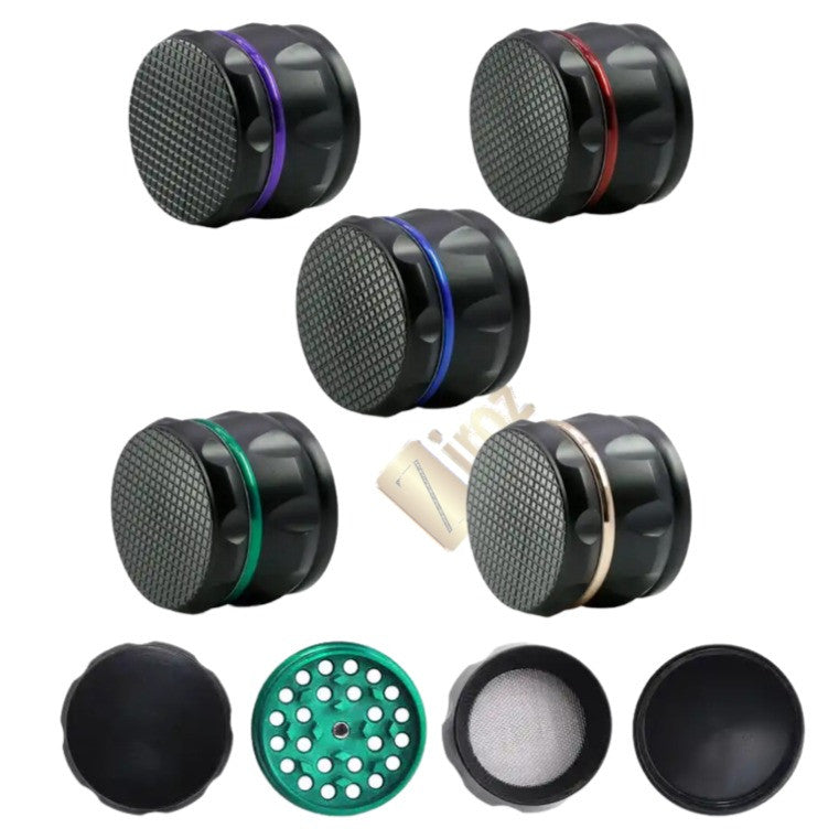 RD36:  Black Grinders w Colorful Ring 5/box