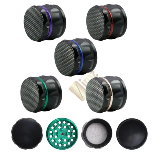 RD36:  Black Grinders w Colorful Ring 5/box