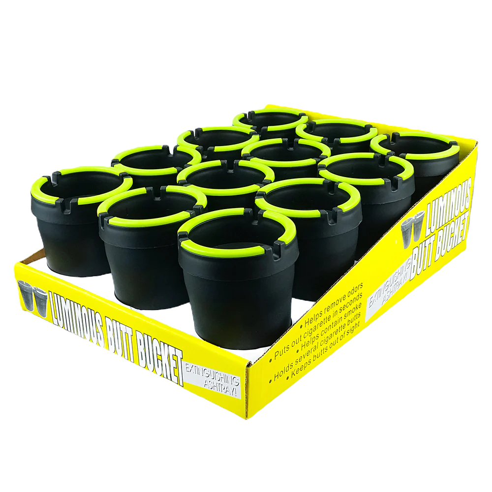 SA45: BUTT BUCKET GLOW IN THE DARK - BLACK 12pcs