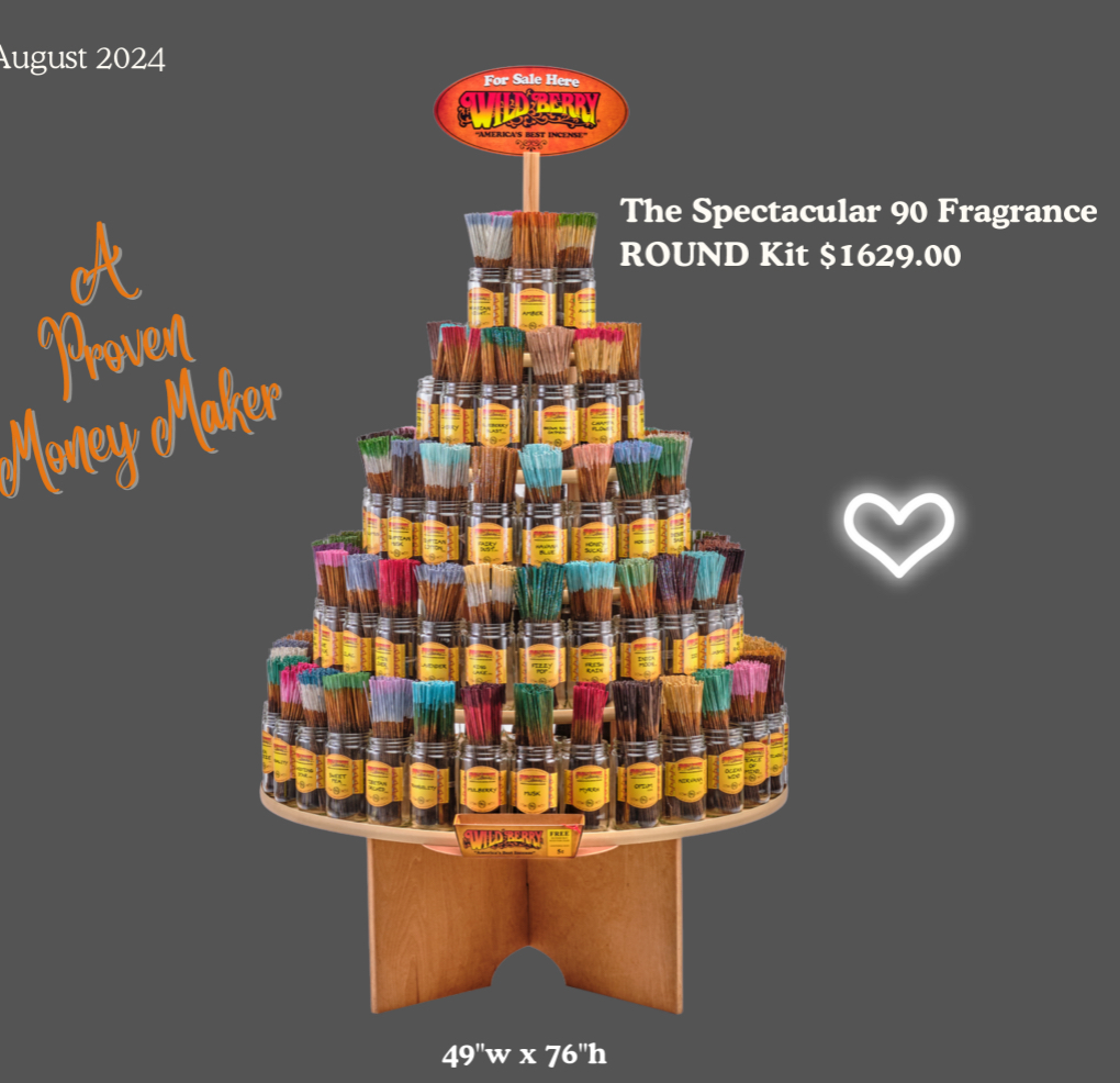 WILD BERRY  THE SPECTACULAR 90 FRAGRANCES ROUND DISPLAY