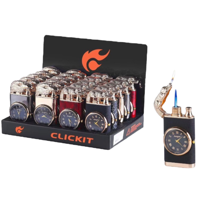 CLICKIT CROCODILE TORCH FLAME 2IN1 20/box SKU : GH-7269